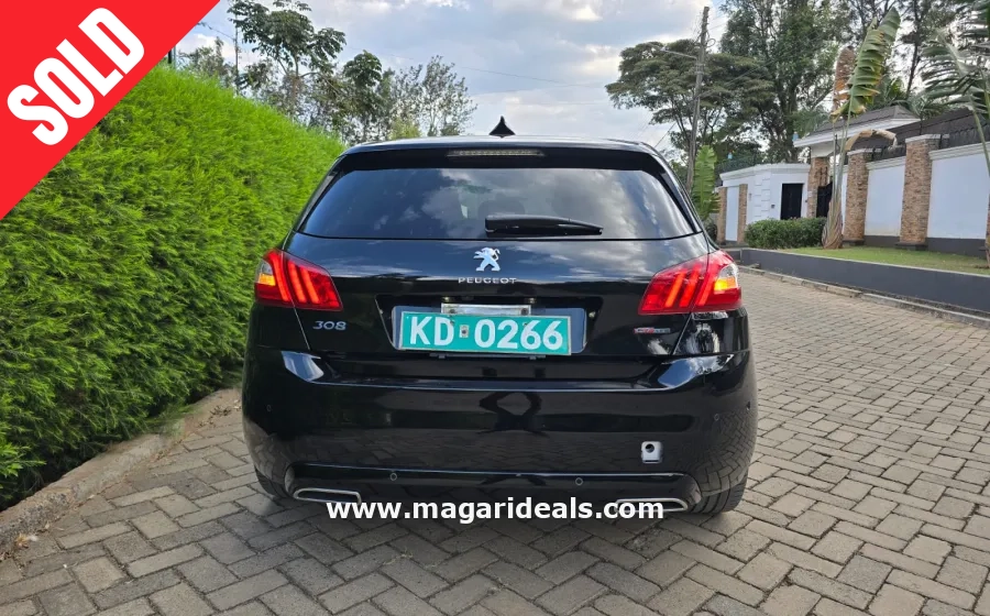 PEUGEOT 308 GT Line 2017 model Black in Kenya for Sale | Magari Deals