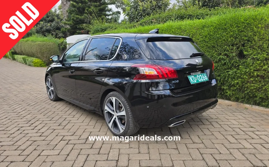 PEUGEOT 308 GT Line 2017 model Black in Kenya for Sale | Magari Deals